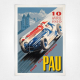 1950 Pau Grand Prix Poster - Vintage car racing poster - André Bergmond