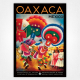 Oaxaca travel poster - Vintage Mexico travel poster - Dance festival wall art