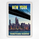 New York Pennsylvania Railroad poster - New York Brooklyn Bridge poster print - John Collins c1930