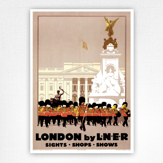 1928 London by LNER poster. Rare Sights, Shops, Shows art