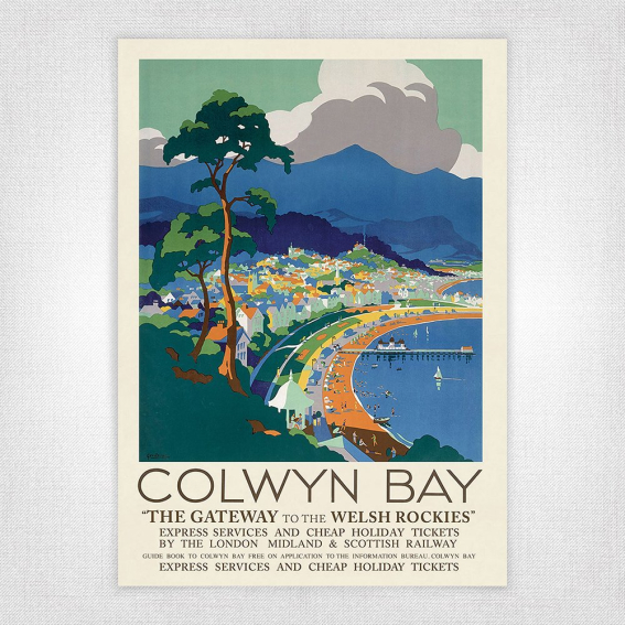 1932 Colwyn Bay poster - LMS railway poster - George Ayling