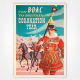 Fly BOAC to Britain in Coronation Year Poster - London Beefeater