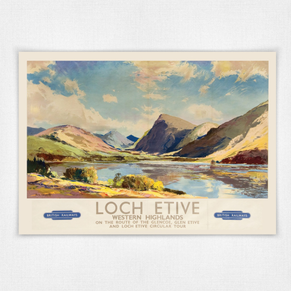Loch Etive poster - Western Highlands poster - Jack Merriott