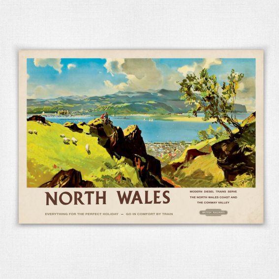 North Wales Conway Valley poster - L.A. Wilcox