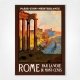 Rome par la voie du Mont-Cenis poster - PLM railway poster - Géo Dorival