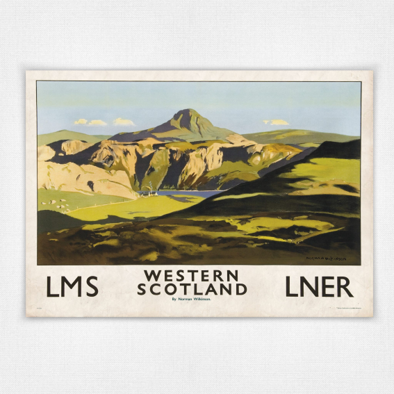 Western Scotland LMS LNER poster - Norman Wilkinson