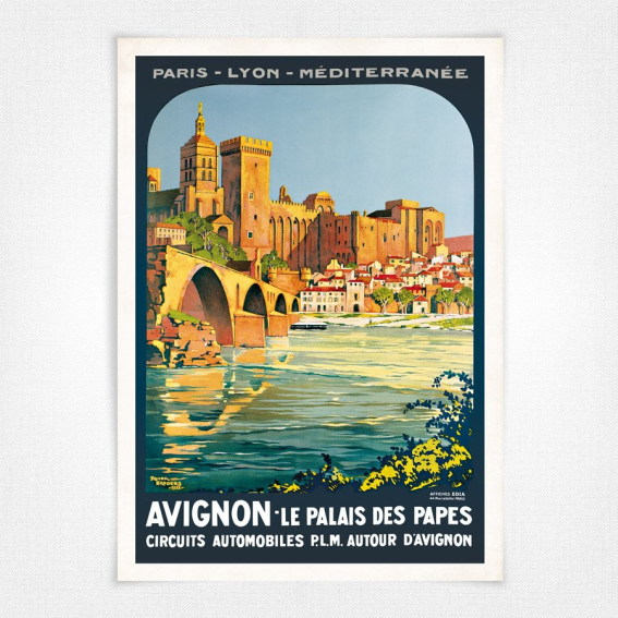 Avignon Le Palais Des Papes poster - Roger Broders - 1920