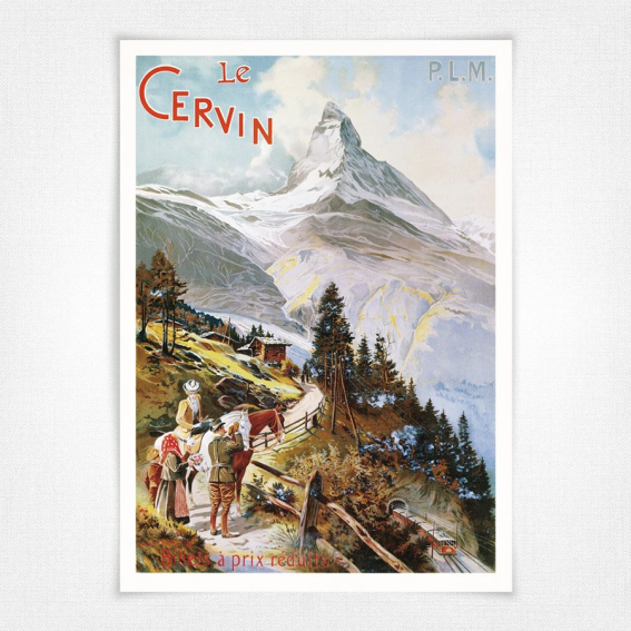 Le Cervin travel poster - PLM railway poster - Trinquier-Trianon