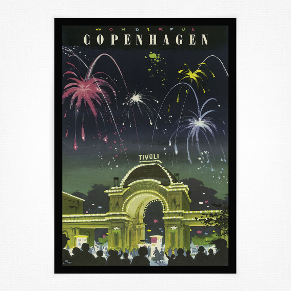 Wonderful Copenhagen Tivoli poster - Des Asmussen