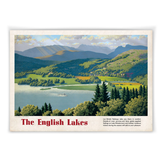 English Lakes Windermere poster