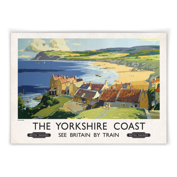 Yorkshire Coast, Robin Hoods Bay poster - Frank Sherwin