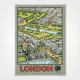 London GWR poster Ernest Coffin - Birds eye view of London