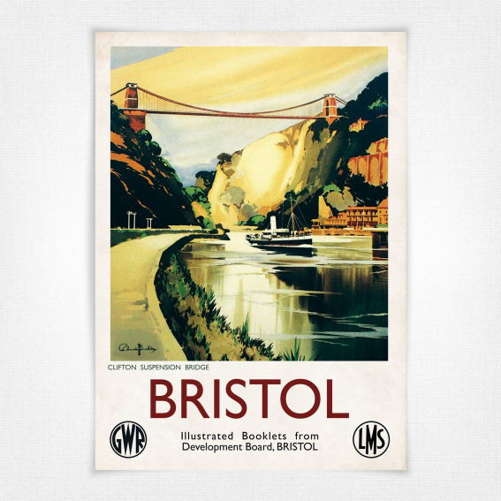 Bristol poster - GWR LMS railway poster - Claude Buckle