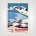 L'Hiver en Autriche poster - Vintage Austria skiing poster - Wunschheim