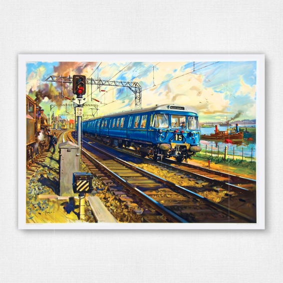 Helensburgh Blue Train BR print - Terence Cuneo