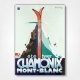 Chamonix Mont Blanc Ski Poster - Henry Reb - 1933