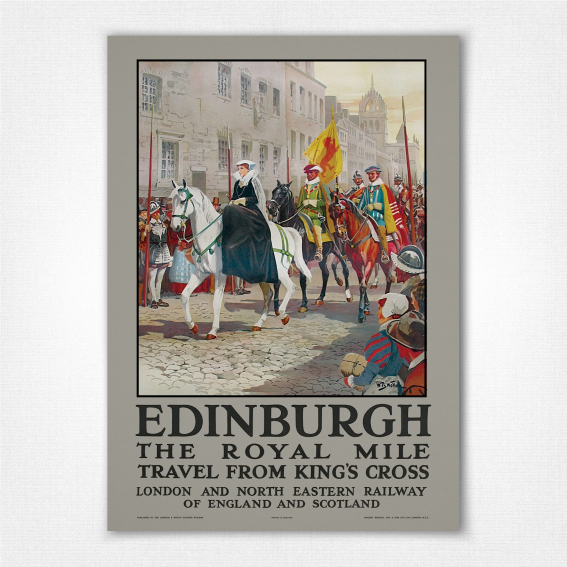 Edinburgh The Royal Mile poster - LNER print - WB Wollen