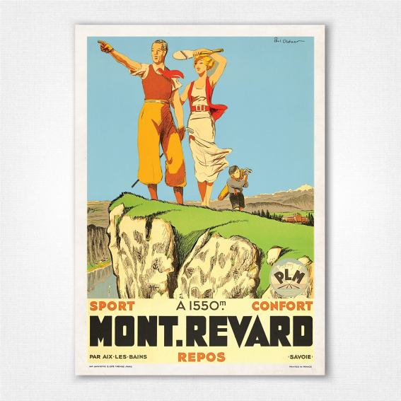 Mont Revard poster - Vintage Golf Tennis poster - Paul Ordner - 1935