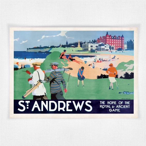 St Andrews Golf Poster - HG Gawthorn