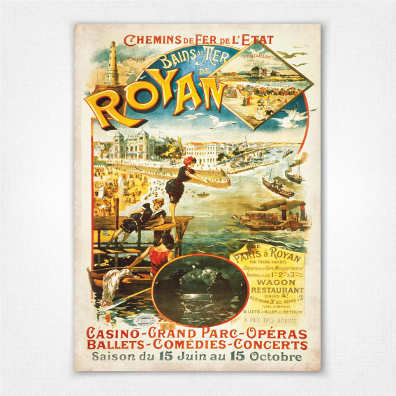 Bains de Mer de Royan poster - Maurice Tamagno