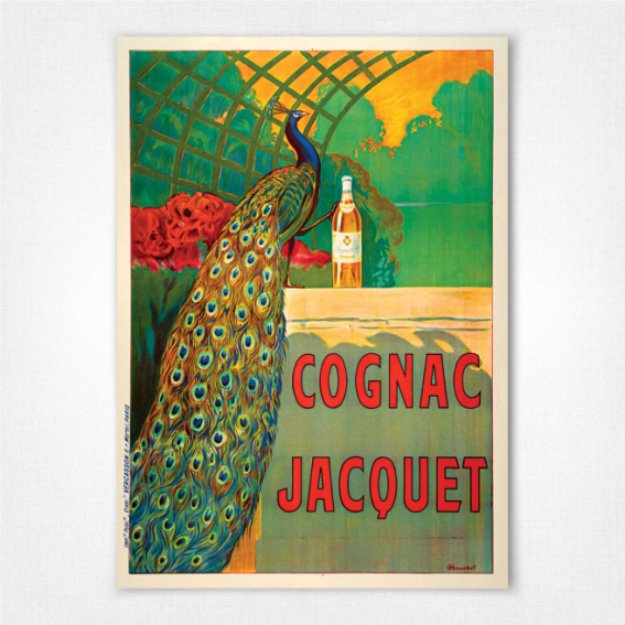 Cognac Jacquet poster - vintage alcohol poster - Camille Bouchet