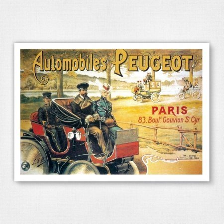 Automobiles Peugeot poster - 1903 - L d'H