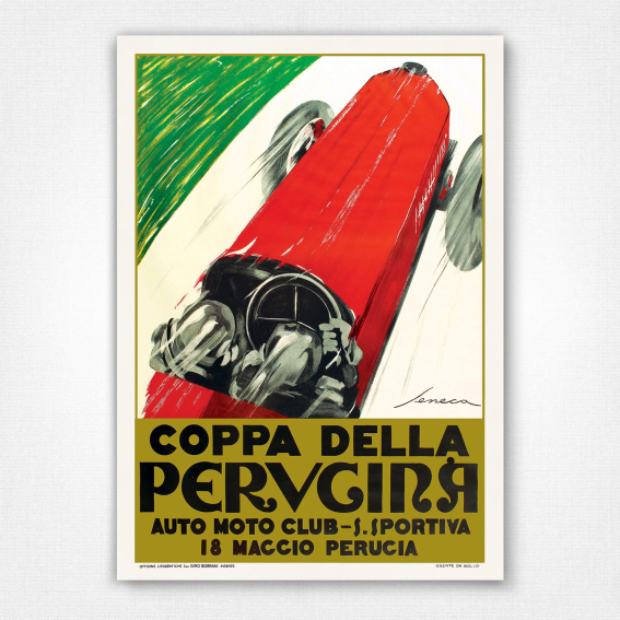 Coppa della Perugina poster - The 1924 Perugina Cup - Fredrico Seneca