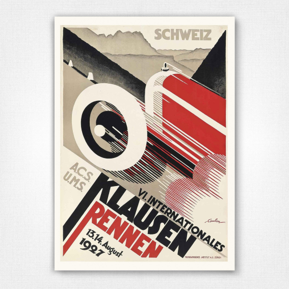 1927 Klausen Rennen poster - Schweiz - Coulon
