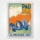 Pau Grand Prix Automobile poster - 21 Février 1937 - Scot