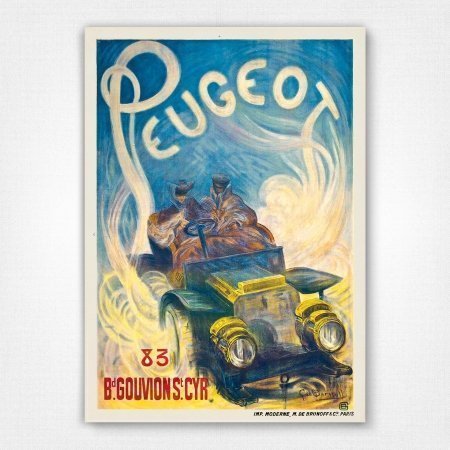 1904 Peugeot poster with Peugeot Bébé Tipo 69 - G de Buggeill