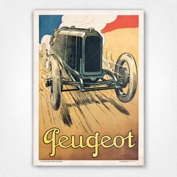 1919 Peugeot poster - René Vincent