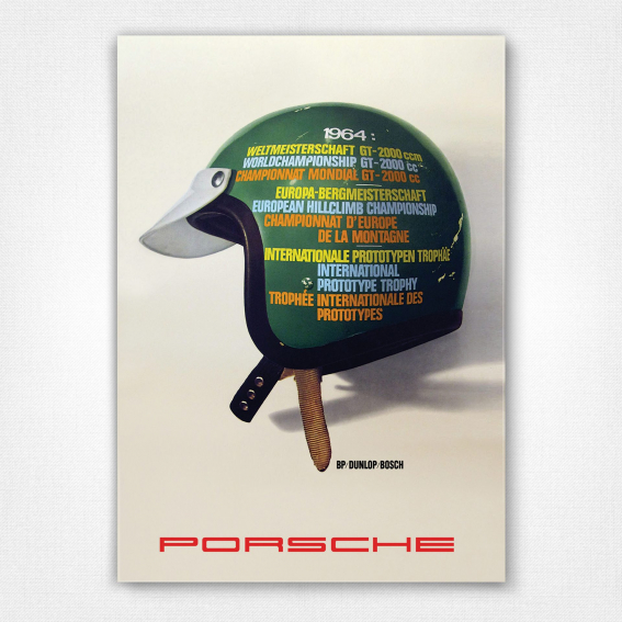 Porsche 1964 World Championship Helmet poster