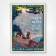 La Route des Alpes PLM poster - De La Mer À La Haute Montagne - Roger Broders