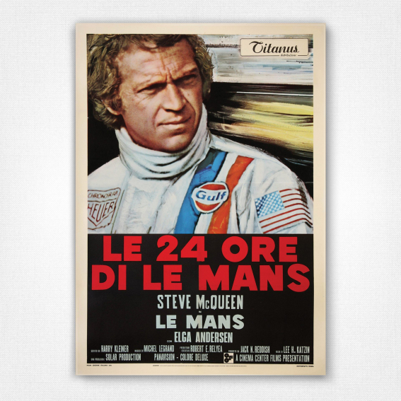 Le 24 Ore Di Le Mans poster - Steve McQueen Le Mans Italian film poster