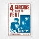 Les Beatles 4 Garçons dans le Vent poster - French A Hard Days Night film poster