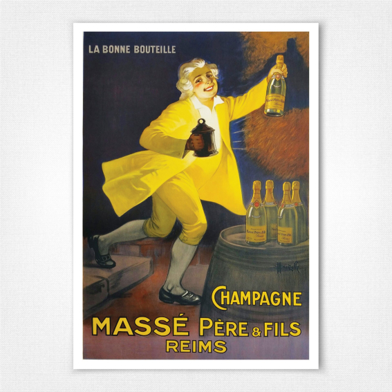 Champagne Massé poster Pére & Fils, Reims - Marcellin Auzolle