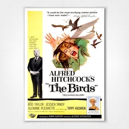 The Birds movie poster one sheet - Alfred Hitchcock