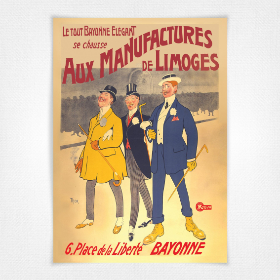 Aux Manufactures de Limoges poster - Bayonne - 1921 - Thor