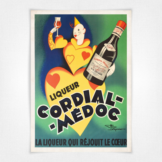 Liqueur Cordial-Medoc poster 1920's Henri Le Monnier