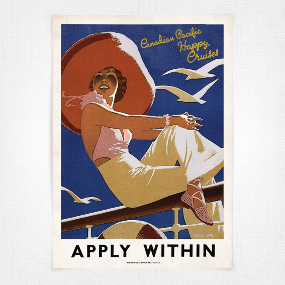 Canadian Pacific Happy Cruises poster - Tom Purvis