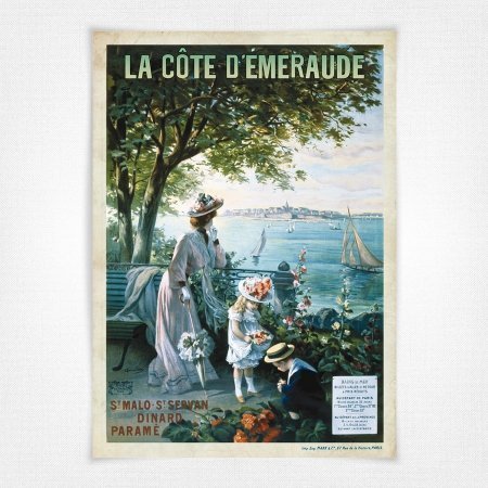 La Cote D'Emeraude poster Emerald Coast travel poster - 1895 - Quinlan