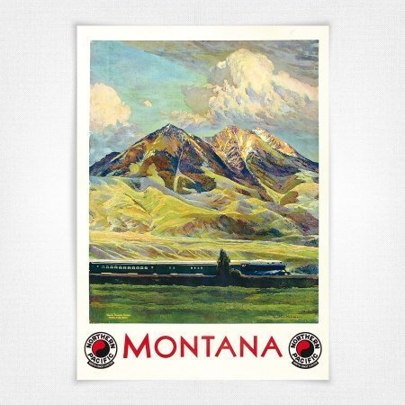 Montana poster Northern Pacific Railroad - 1935 - Gustav Krollmann
