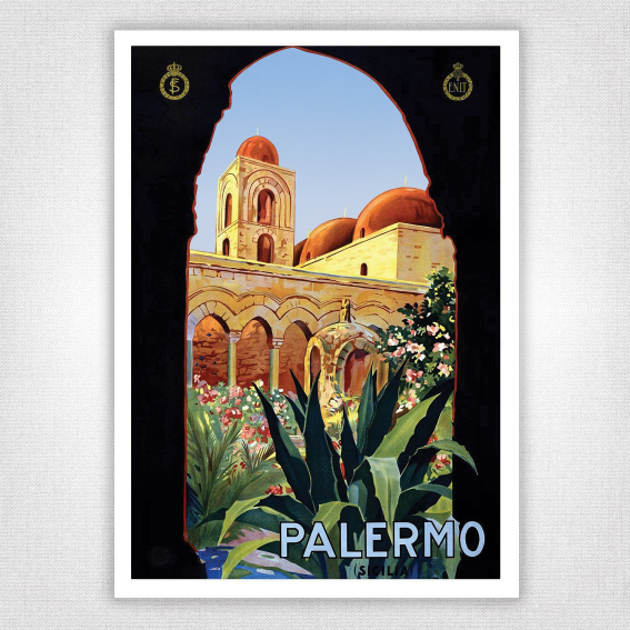 Palermo Sicilia poster - 1920s Italy travel poster