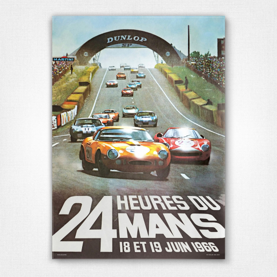Le Mans 1966 poster - 24 Heures du Mans poster 1966 - 24 Hours of Le Mans print