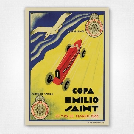 1933 Copa Emilio Saint poster - 1933 Saint Emilio Cup - Pachelo