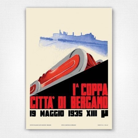 1a Coppa Citta di Bergamo poster 1935 - Diego Santambrogio