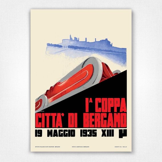 1a Coppa Citta di Bergamo poster 1935 - Diego Santambrogio