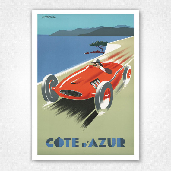Côte d'Azur poster - Fix Masseau