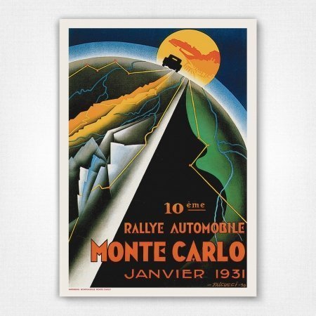 1931 Monte Carlo Rallye poster - Robert Falcucci