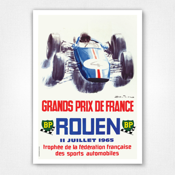 1965 French Grand Prix poster - Grands Prix de France 1965 - Beligond